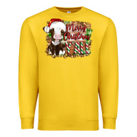 Lemon merry christmas y'all cow Premium Sweatshirt - Artiststas