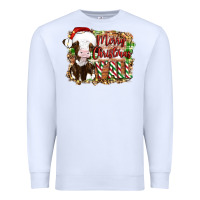 White merry christmas y'all cow Premium Sweatshirt - Artiststas