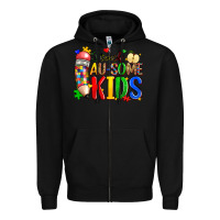 Black i teach au some kids Zipper Hoodie - Zillion Design Studio