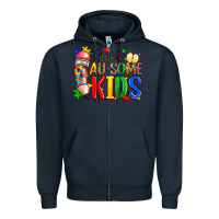 Navy i teach au some kids Zipper Hoodie - Zillion Design Studio