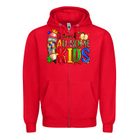 Red i teach au some kids Zipper Hoodie - Zillion Design Studio