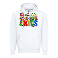 White i teach au some kids Zipper Hoodie - Zillion Design Studio