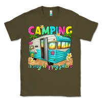 Army Green camping is my happy place Classic Tee - texasbilliewilder