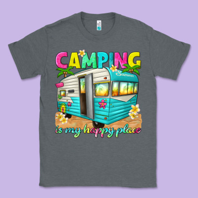 Camping Is My Happy Place Classic Tee Designed By Texasbilliewilder