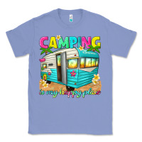 Colony Blue camping is my happy place Classic Tee - texasbilliewilder