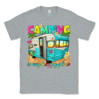 Heather Grey camping is my happy place Classic Tee - texasbilliewilder