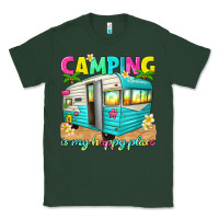Sports Green camping is my happy place Classic Tee - texasbilliewilder