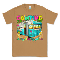 Toasted Coconut camping is my happy place Classic Tee - texasbilliewilder