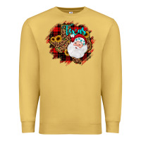Antique Gold texas santa wood slice ornament Premium Sweatshirt - JahusDesignShop