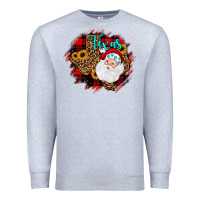 Heather Grey texas santa wood slice ornament Premium Sweatshirt - JahusDesignShop