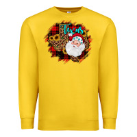 Lemon texas santa wood slice ornament Premium Sweatshirt - JahusDesignShop