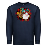 Navy texas santa wood slice ornament Premium Sweatshirt - JahusDesignShop