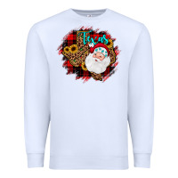 White texas santa wood slice ornament Premium Sweatshirt - JahusDesignShop