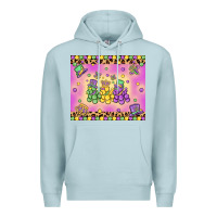 Blue Mist mardi gras bead dogs Premium Hoodie - MaliasSmallBusiness