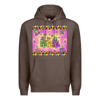 Coffee mardi gras bead dogs Premium Hoodie - MaliasSmallBusiness