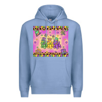 Colony Blue mardi gras bead dogs Premium Hoodie - MaliasSmallBusiness