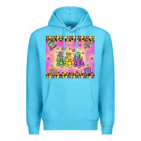 Ocean Blue mardi gras bead dogs Premium Hoodie - MaliasSmallBusiness