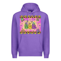 Purple mardi gras bead dogs Premium Hoodie - MaliasSmallBusiness
