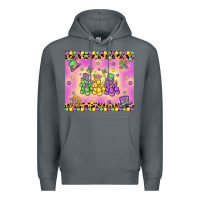 Rock mardi gras bead dogs Premium Hoodie - MaliasSmallBusiness