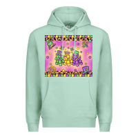 Seafoam mardi gras bead dogs Premium Hoodie - MaliasSmallBusiness