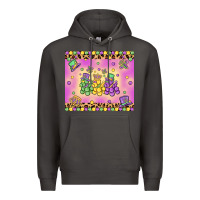Smoke mardi gras bead dogs Premium Hoodie - MaliasSmallBusiness
