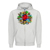 Dove Grey autism sunflower Zipper Hoodie - Zillion Design Studio