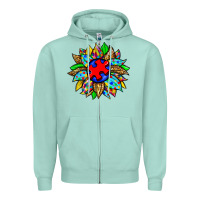 Seafoam autism sunflower Zipper Hoodie - Zillion Design Studio