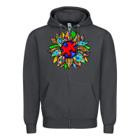 Smoke autism sunflower Zipper Hoodie - Zillion Design Studio
