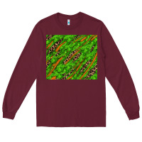 Burgundy Distressed Shamrock And Leopard Long Sleeve Tee - RanaPortraitStore