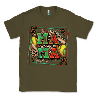 Army Green softball mama with leopard Classic Tee - Zillion Design Studio