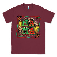 Burgundy softball mama with leopard Classic Tee - Zillion Design Studio