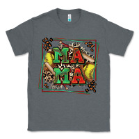 Charcoal Heather softball mama with leopard Classic Tee - Zillion Design Studio