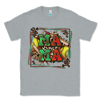 Heather Grey softball mama with leopard Classic Tee - Zillion Design Studio