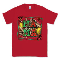 Red softball mama with leopard Classic Tee - Zillion Design Studio