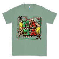 Sage softball mama with leopard Classic Tee - Zillion Design Studio