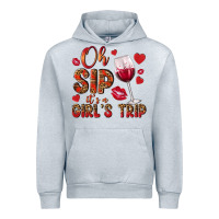 Heather Grey oh sip its a girls trip Urban Hoodie - NancyCooperArtShop