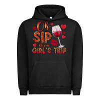 Pigment Black oh sip its a girls trip Urban Hoodie - NancyCooperArtShop