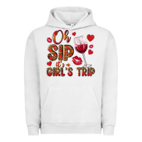Pigment Lunar Rock oh sip its a girls trip Urban Hoodie - NancyCooperArtShop