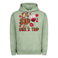 Pigment Oil Green oh sip its a girls trip Urban Hoodie - NancyCooperArtShop