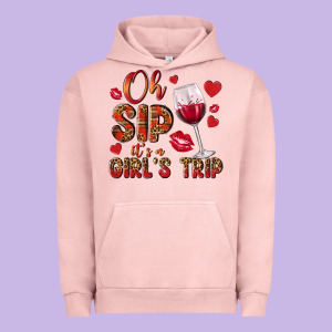 Oh Sip Its A Girls Trip Urban Hoodie Designed By Nancycooperartshop