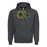 Smoke western sunflowers Zipper Hoodie - RanaPortraitStore