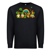 Black st patricks gnomes with rainbow Premium Sweatshirt - AdoDesignShop