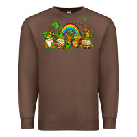 Chestnut st patricks gnomes with rainbow Premium Sweatshirt - AdoDesignShop