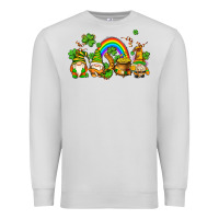 Dove Grey st patricks gnomes with rainbow Premium Sweatshirt - AdoDesignShop