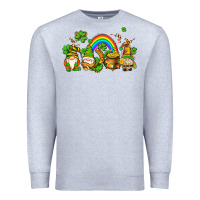 Heather Grey st patricks gnomes with rainbow Premium Sweatshirt - AdoDesignShop