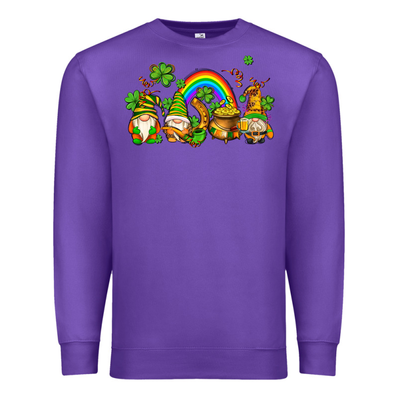 St Patricks Gnomes With Rainbow Premium Sweatshirt by AdoDesignShop | Teevron