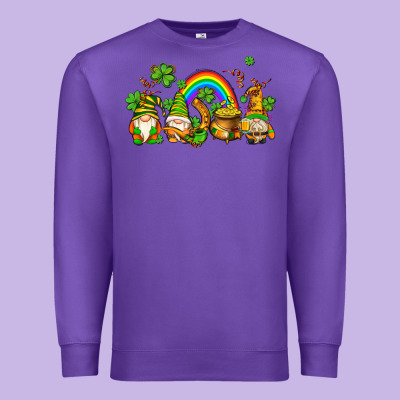 St Patricks Gnomes With Rainbow Premium Sweatshirt Designed By Adodesignshop