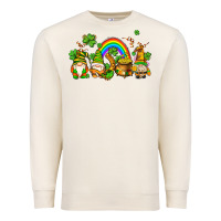 Sandshell st patricks gnomes with rainbow Premium Sweatshirt - AdoDesignShop