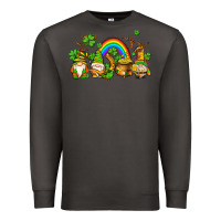 Smoke st patricks gnomes with rainbow Premium Sweatshirt - AdoDesignShop