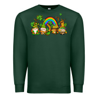 Sports Green st patricks gnomes with rainbow Premium Sweatshirt - AdoDesignShop